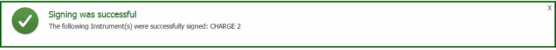Signing confirmation message