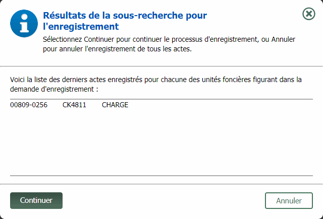Résultats de la sous-recherche